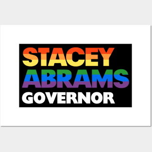 Stacey Abrams 2022 LGBT Rainbow Design: Stacy Abrams For Georgia Governor Posters and Art